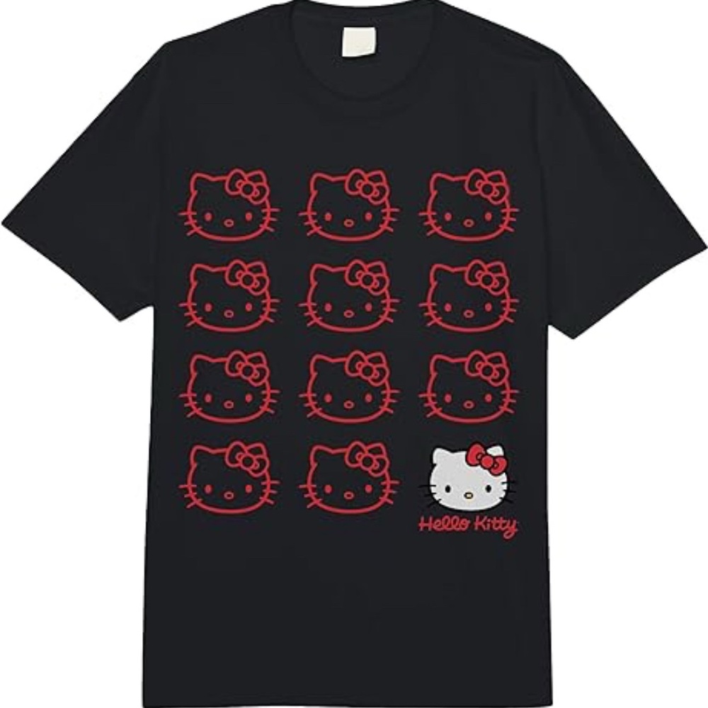 Hello Kitty Black and Red Short Sleeve Tee